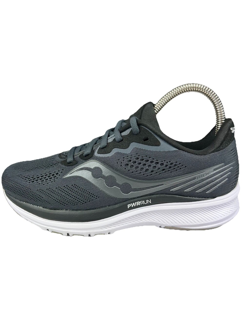 Saucony Womens Ride 14 Running Shoes Size 6 Charcoal/Black Athletic Sneakers New